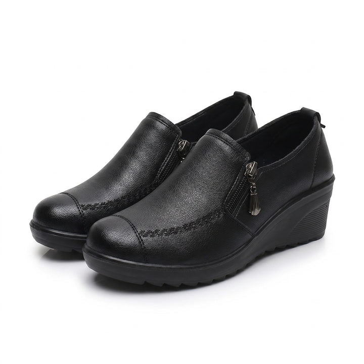 Lillian Bird Wedge Pumps - Color:Black;Size:35
