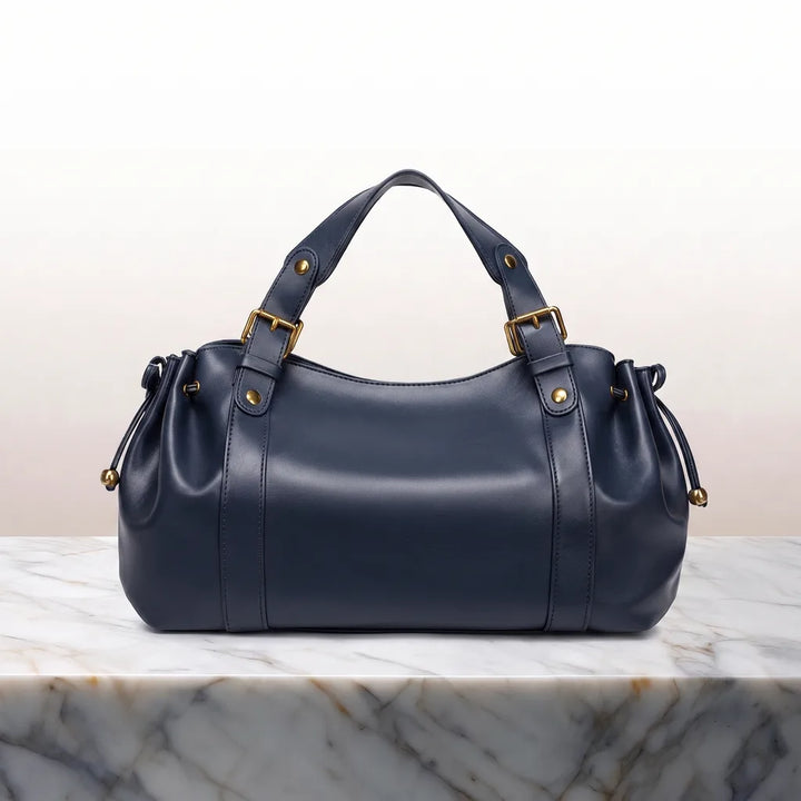 Lillie Zip Top Tote - Color:Blue