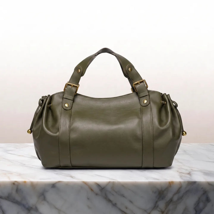 Lillie Zip Top Tote - Color:Green