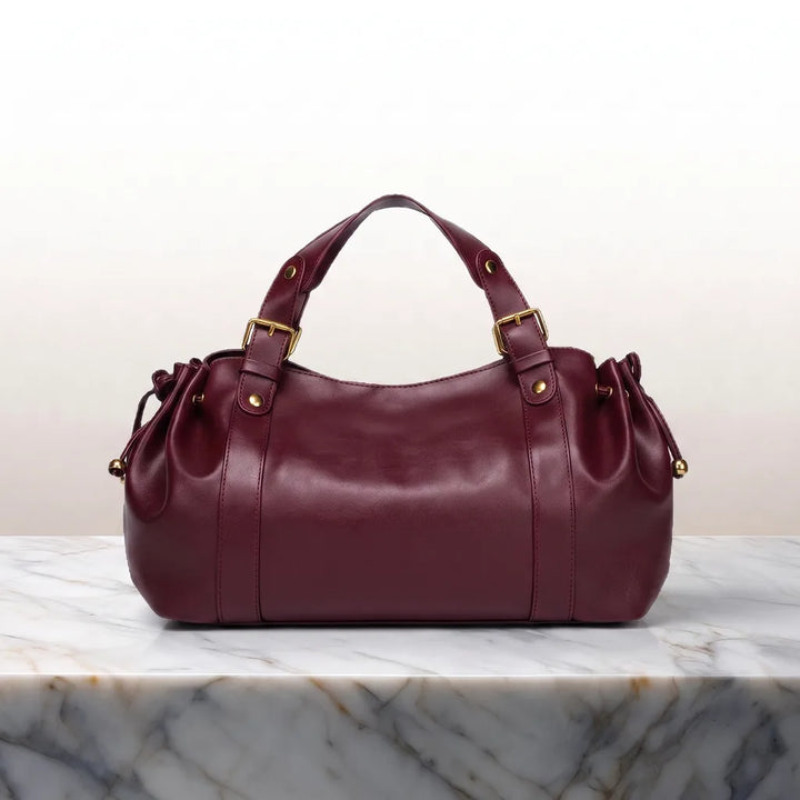 Lillie Zip Top Tote - Color:Red