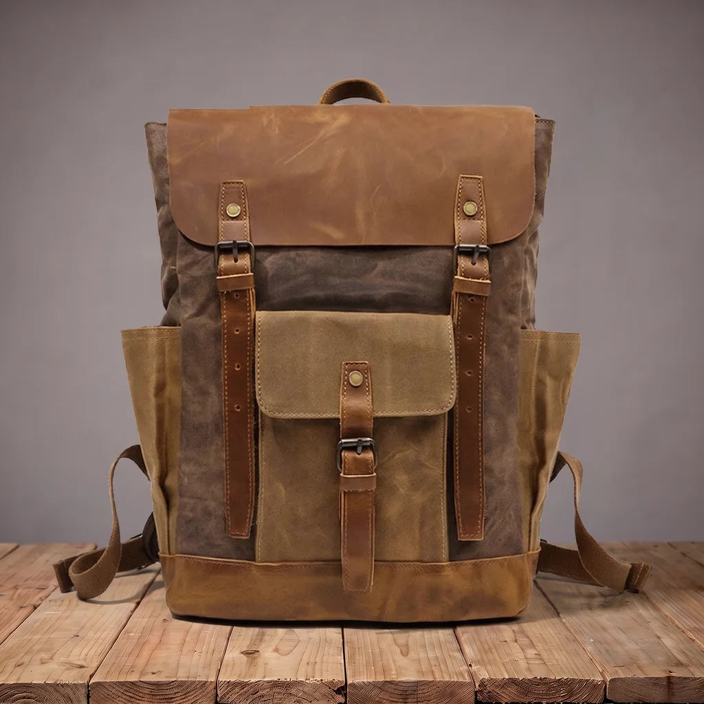 Lincoln | Mens Travel Laptop Waterproof Backpack - Color:Gray
