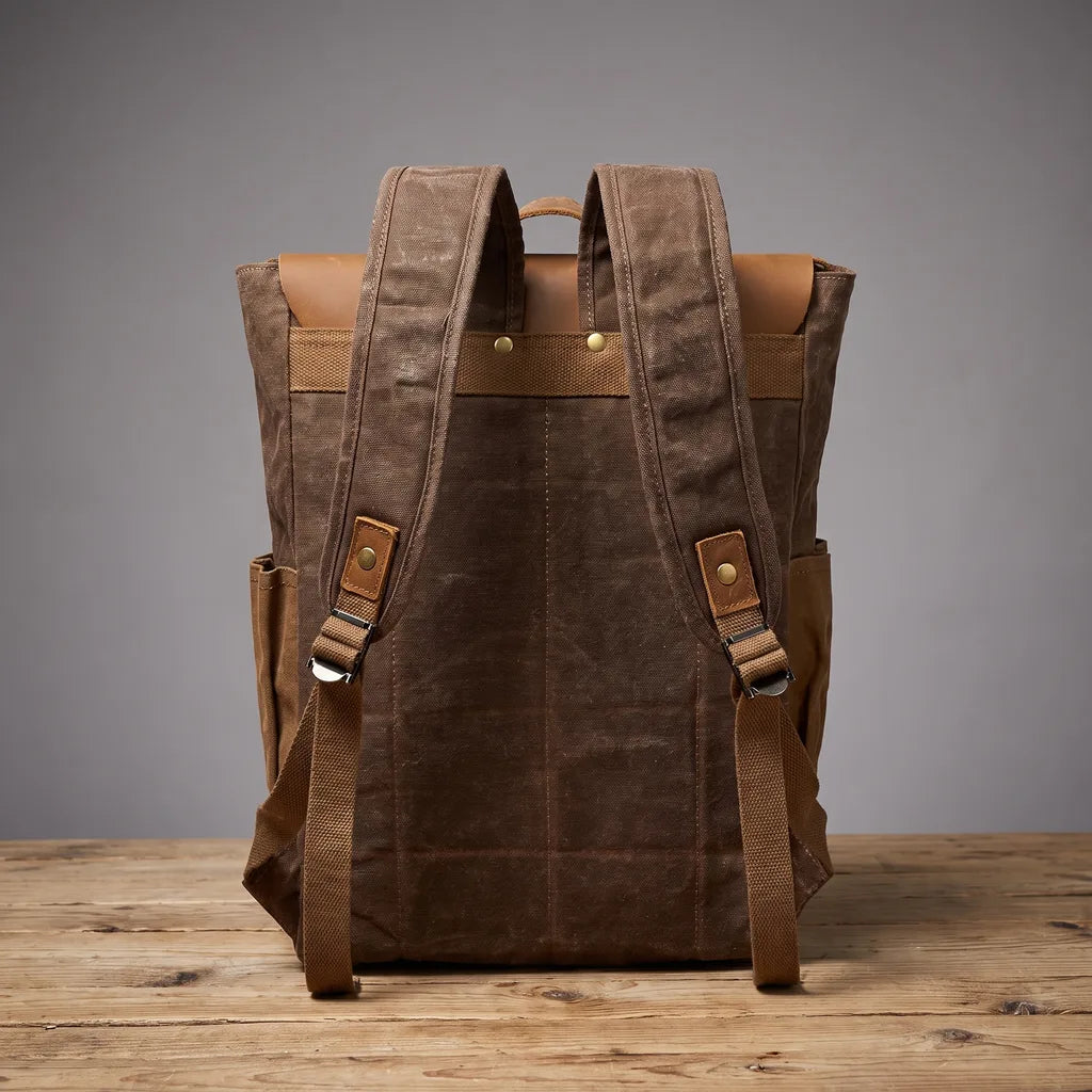 Men's Green Whitley Outdoor Canvas Backpack