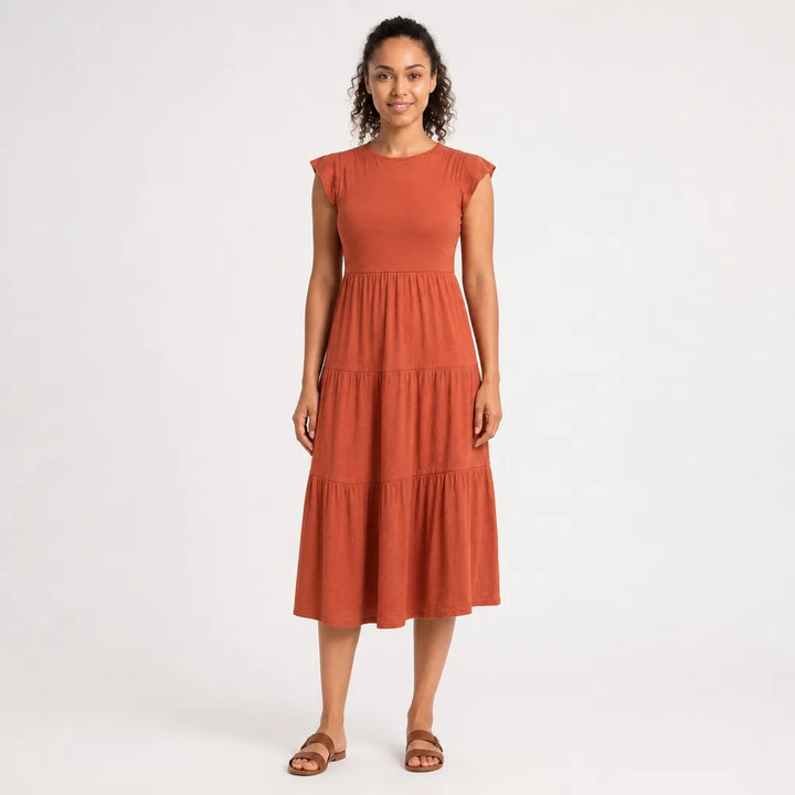 Women's Stanhope Flutter Sleeve Midi Dress