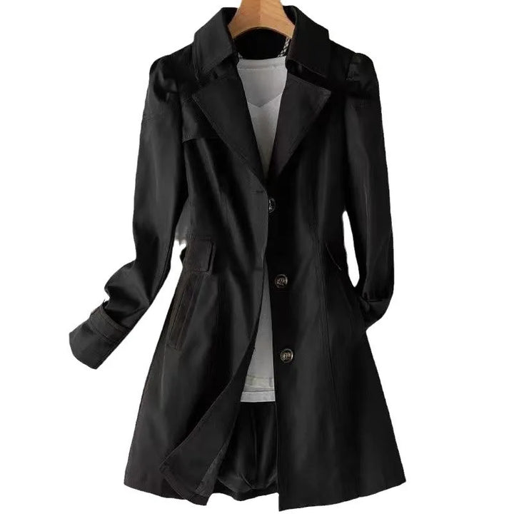 Lisa | Women's Classic Trench Coat - Color:Black;Size:S