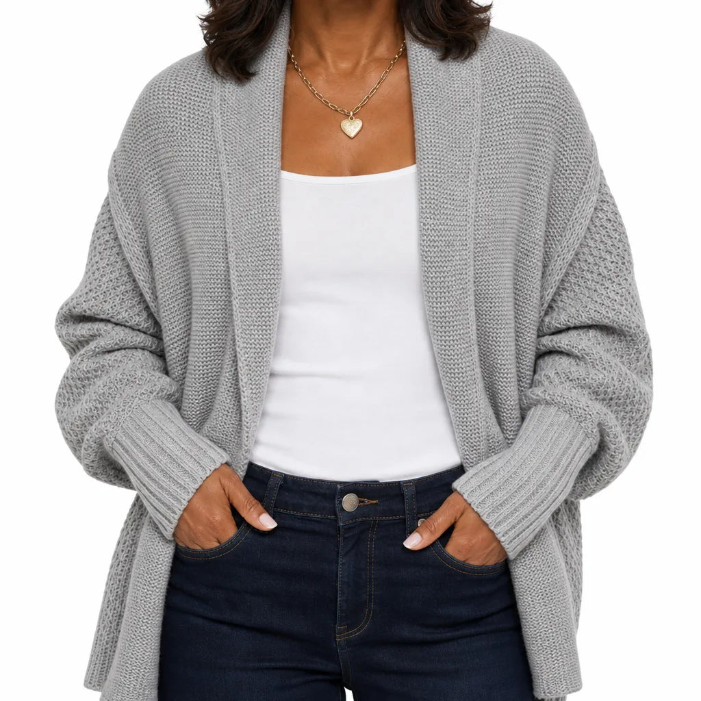 Women's Gray Warner Batwing Cardigan