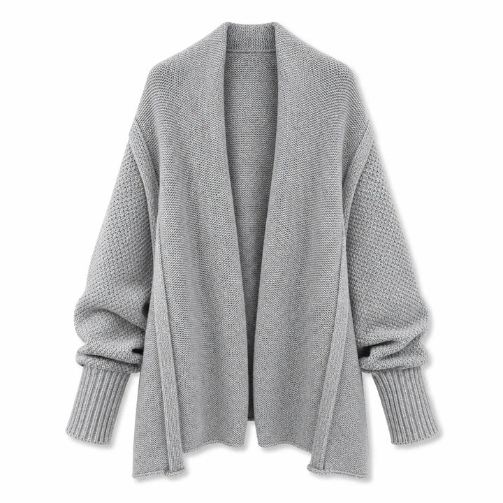 Lois | Women's Fall Knit Long Cardigan Sweater - Color:Gray;Size:XS