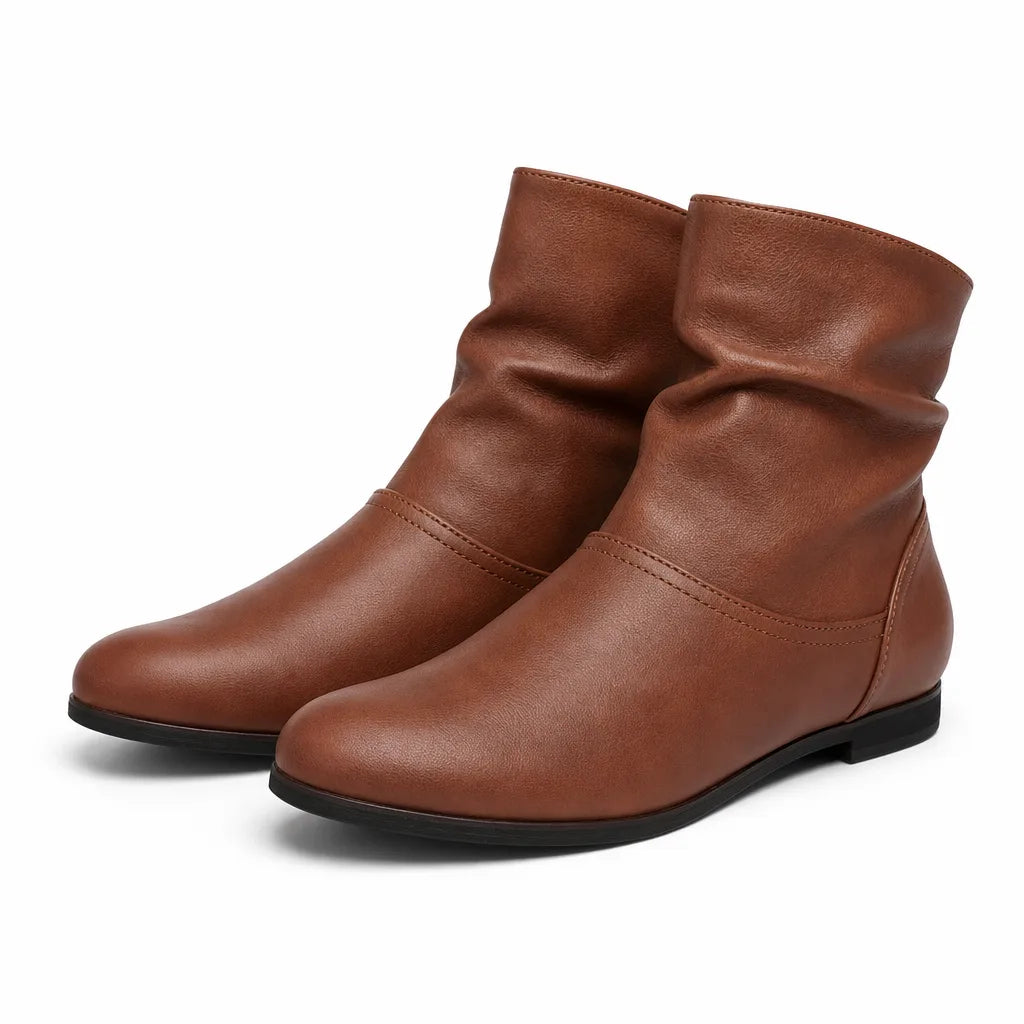 Léonie | Women's Fall Ankle Boots - Color:Brown;Size:36