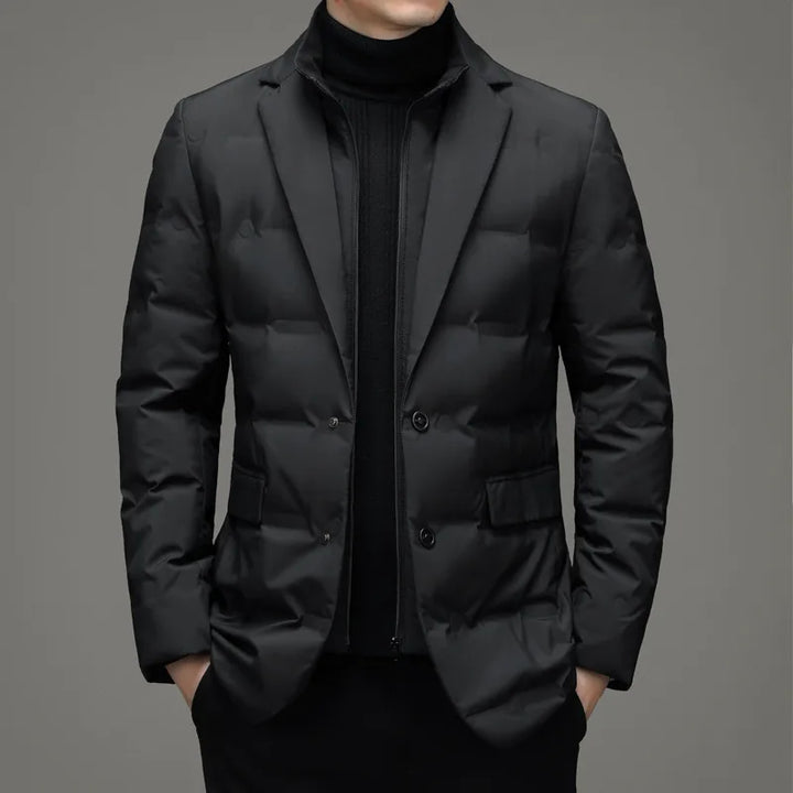 Louis | Men's Puffer Winter Jacket - Color:Black;Size:M/170