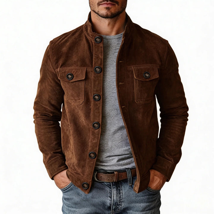 Lowell | Men's Classic Jacket  - Color:Dark Brown;Size:XS