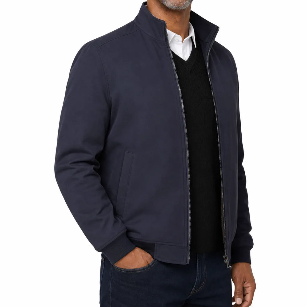 Men's Blue Asher Padded Stand Collar Jacket