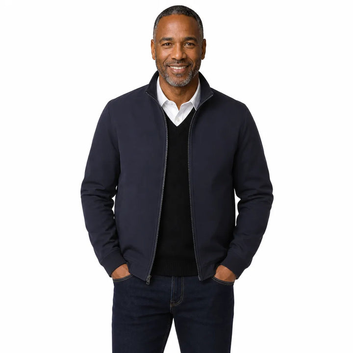 Men's Blue Asher Padded Stand Collar Jacket
