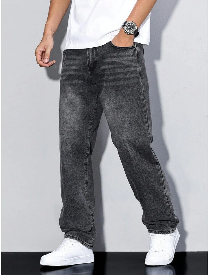 Lowry Sturdy Denim Jeans - Color:Dark Gray;Size:XXS