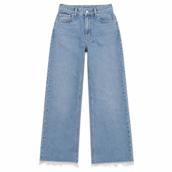 Lydia | Mom Jeans Baggy Wide Leg Jeans - Color:Blue;Size:XS