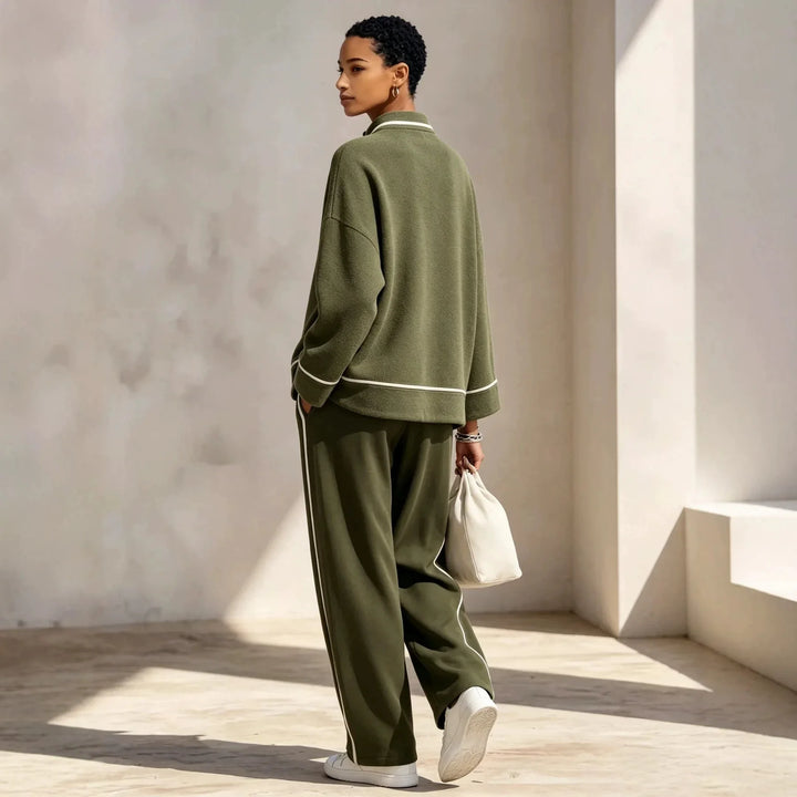 Women's Lyla | Women's Half-Zip Pullover and Wide-Leg Pants Set