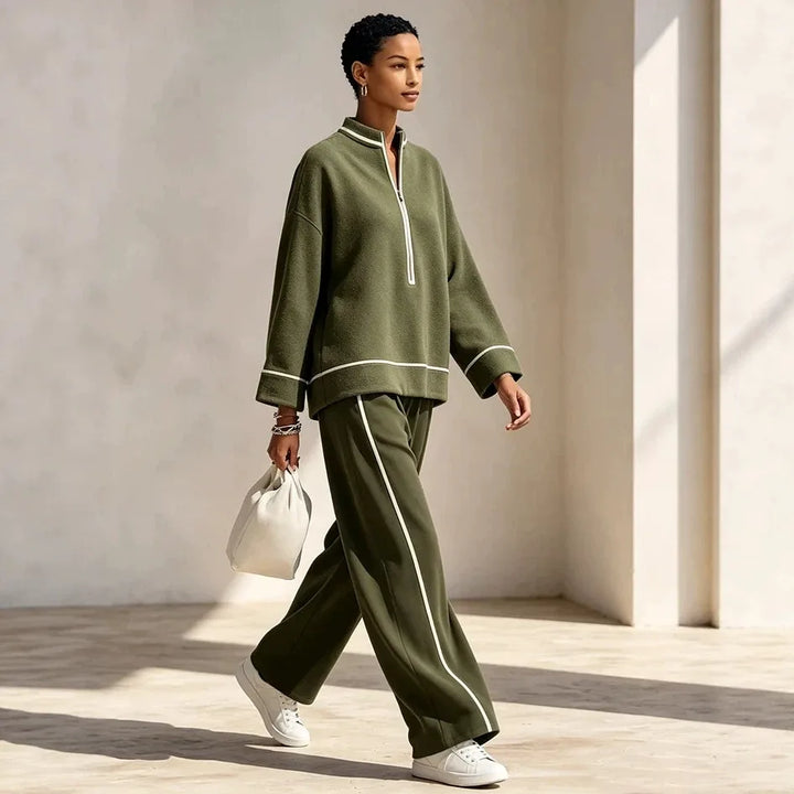 Women's Lyla | Women's Half-Zip Pullover and Wide-Leg Pants Set