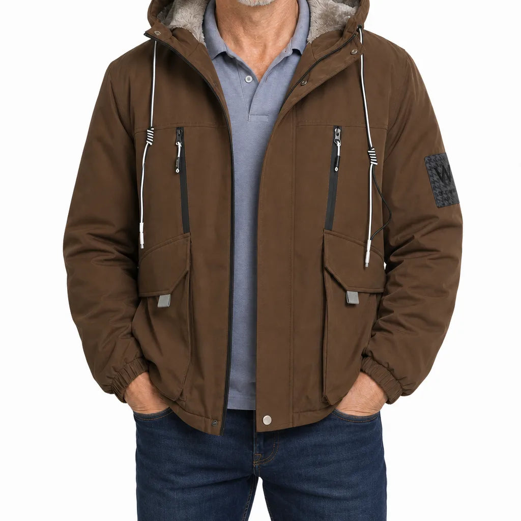 Macallan Mens Fleece Lined Jacket - Color:Brown;Size:M