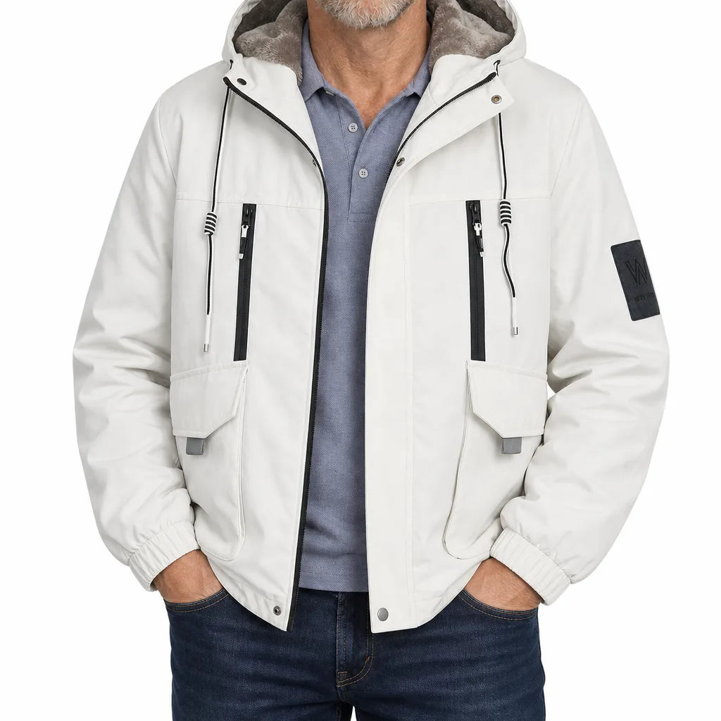 Macallan Mens Fleece Lined Jacket - Color:White;Size:M