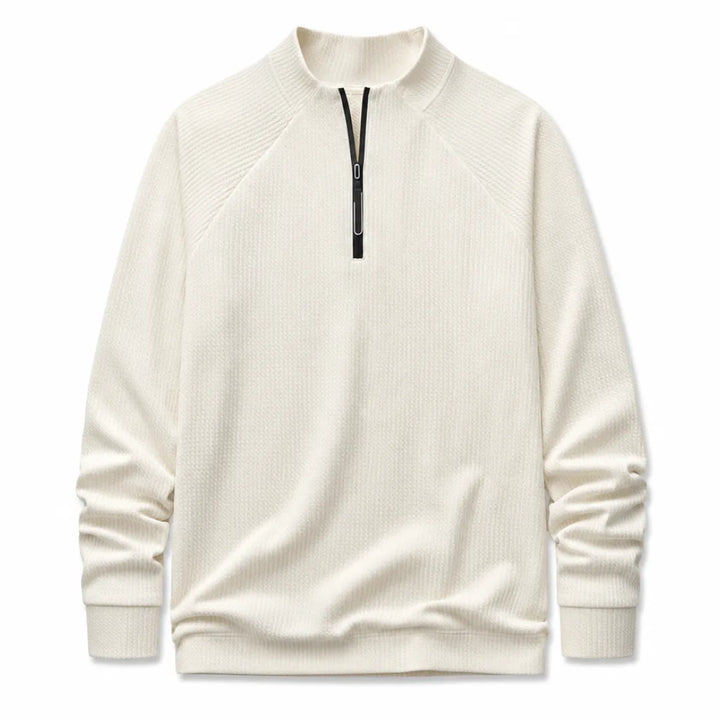 Macallister Quarter-Zip Top - Color:Beige;Size:S