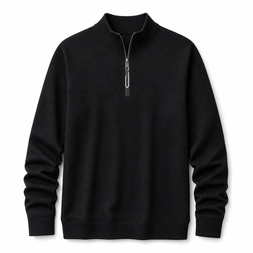 Macallister Quarter-Zip Top - Color:Black;Size:S