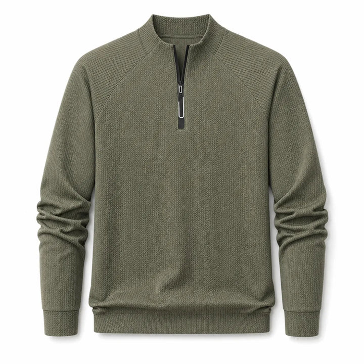 Macallister Quarter-Zip Top - Color:Green;Size:S