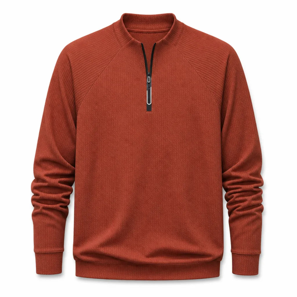 Macallister Quarter-Zip Top - Color:Red;Size:S