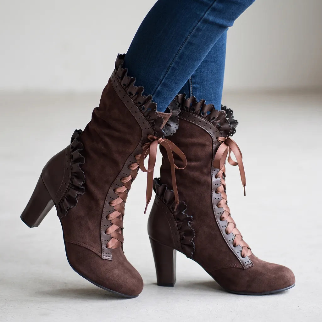 Madeleine | Women's Vintage Western Boots  - Color:Brown;Size:35