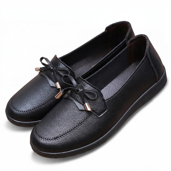 Madison Moore Slip-On Flats - Color:Black;Size:35