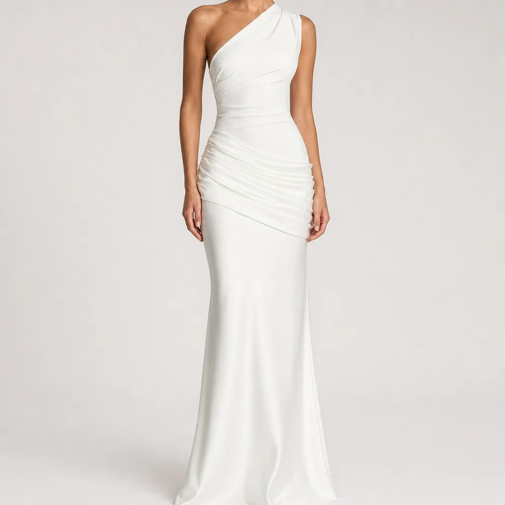 Maisie | Elegant Homecoming Evening Cocktail Dress - Color:White;Size:XS