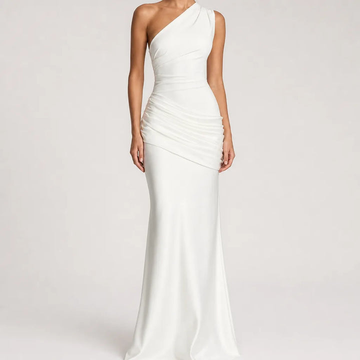Maisie | Elegant Homecoming Evening Cocktail Dress - Color:White;Size:XS
