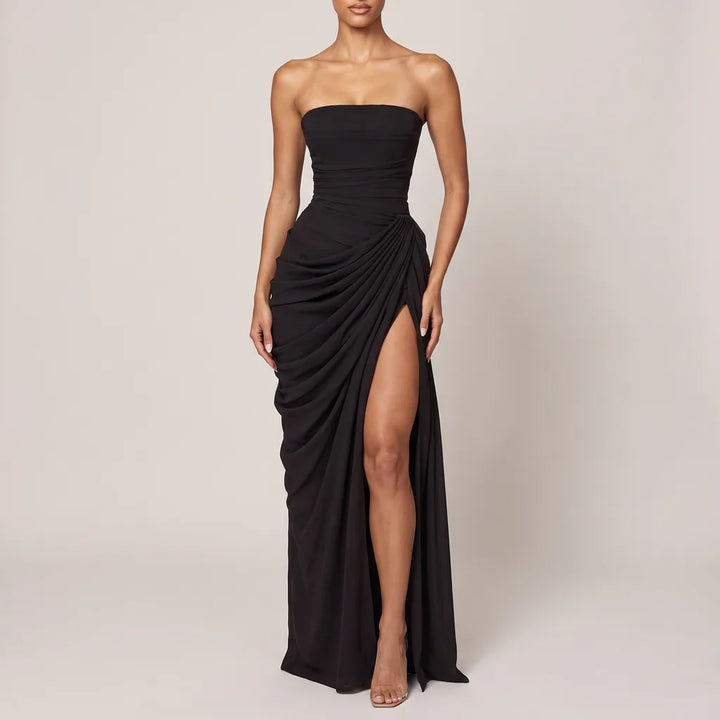 Maisy Draped Gown - Color:Black;Size:S