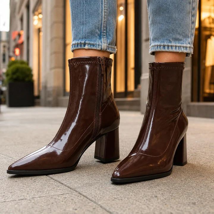 Women's Brown Maëlys Pointed Ankle Boots -G