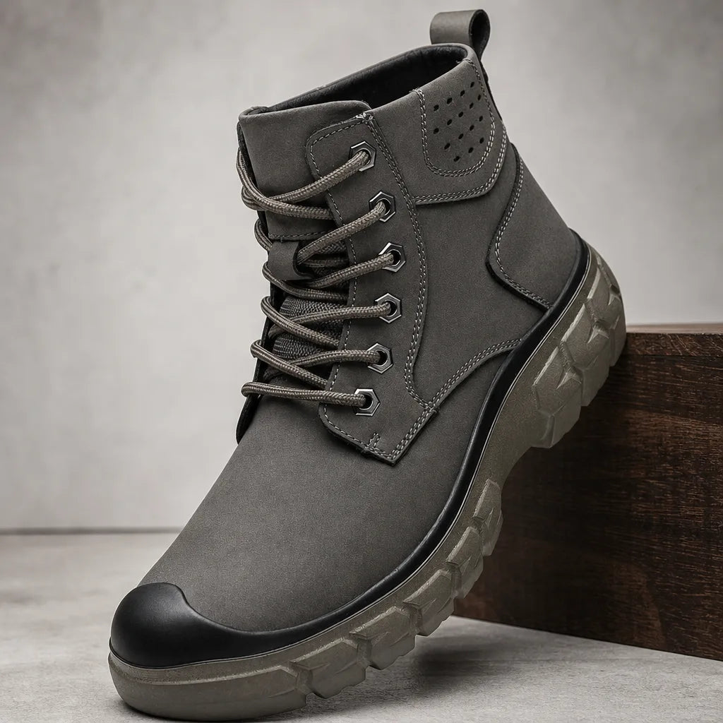 Marchetta Lace Up Boots - Color:Gray;Size:39
