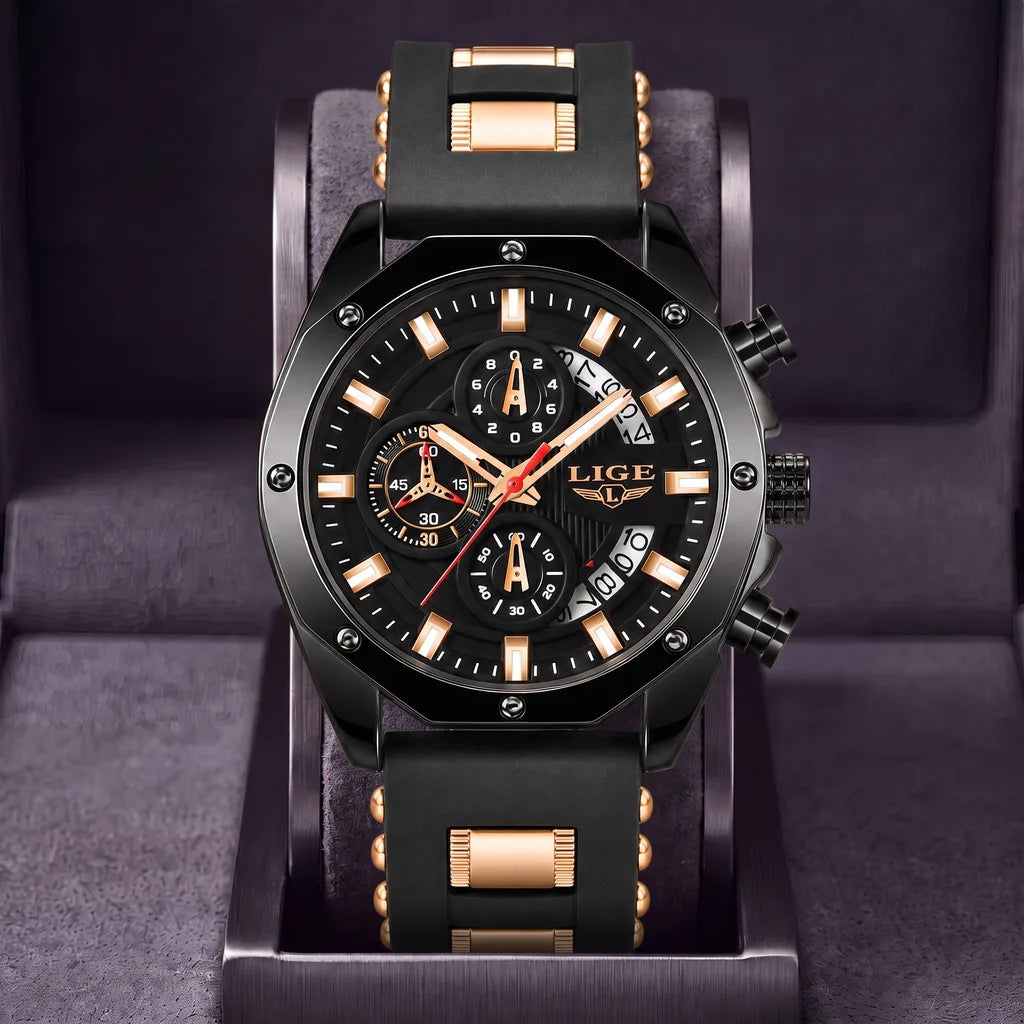 Marcus | Chronograph Watch - Color:Black