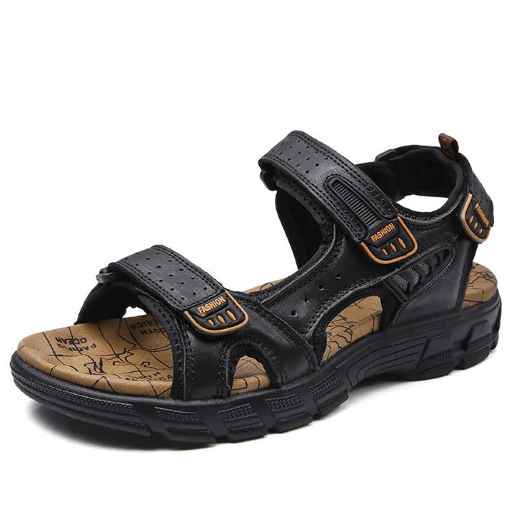 Marcus | Men's Orthopedic Sandals  - Color:Black;Size:38