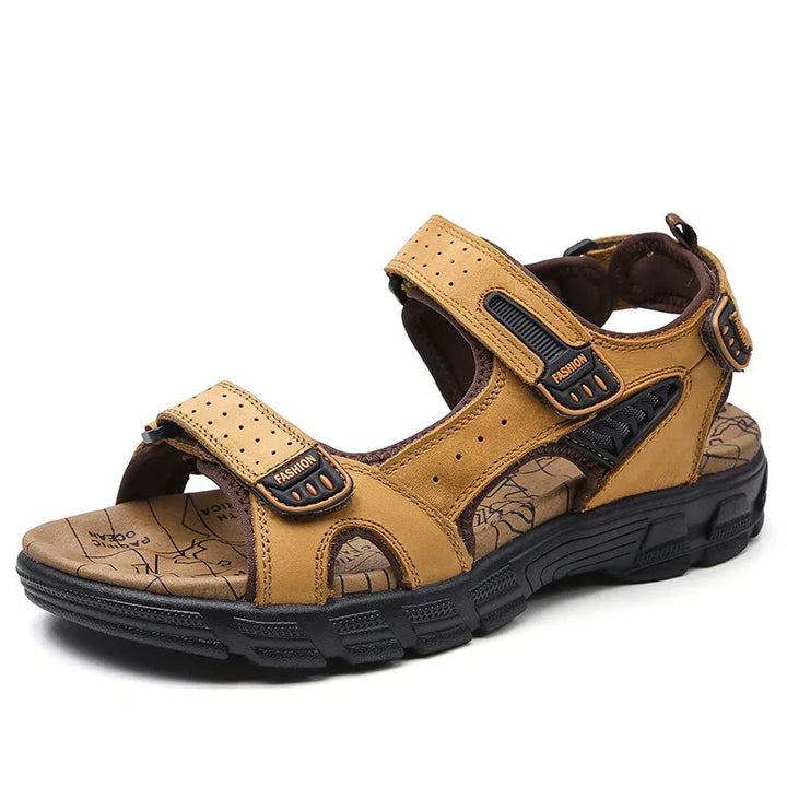 Marcus | Men's Orthopedic Sandals  - Color:Brown;Size:38