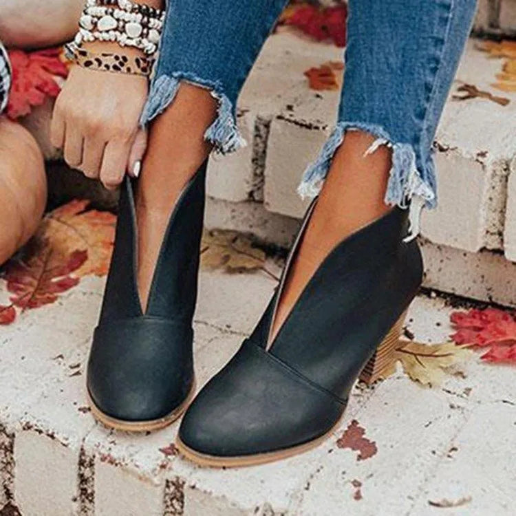 Maren |  Women's Orthopedic Ankle Boots  - Color:Black;Size:36