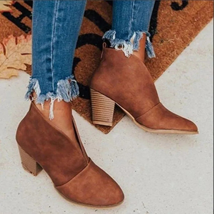 Maren |  Women's Orthopedic Ankle Boots  - Color:Brown;Size:36