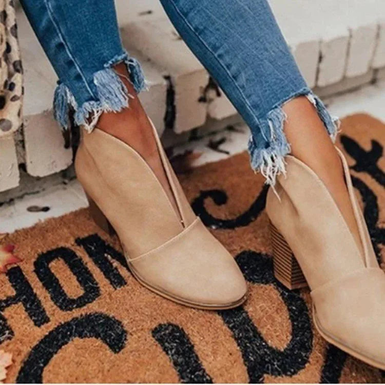 Maren |  Women's Orthopedic Ankle Boots  - Color:Khaki;Size:36