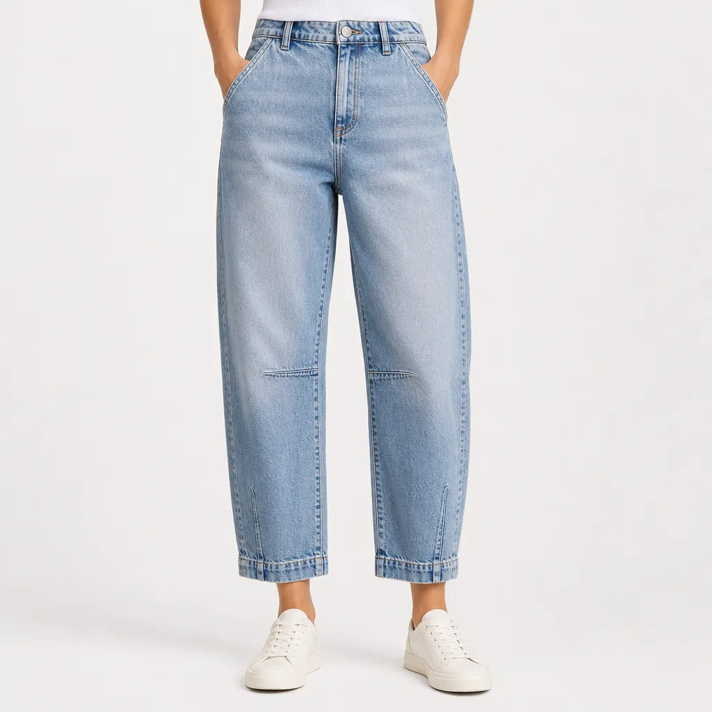 Women's Blue Sinclair Cropped Wide Leg Jeans
