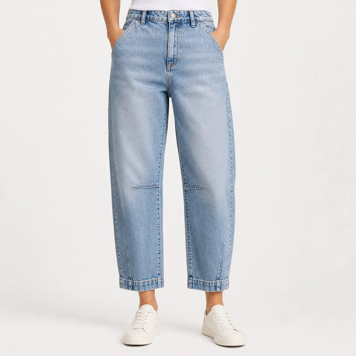 Women's Blue Sinclair Cropped Wide Leg Jeans