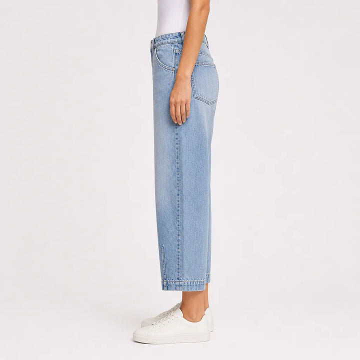 Women's Blue Sinclair Cropped Wide Leg Jeans