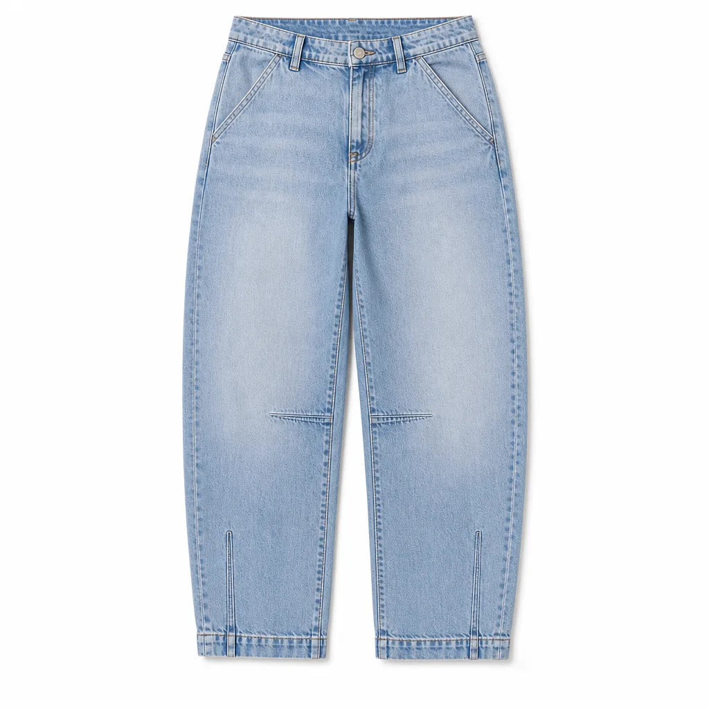 Margot | Baggy Wide Leg Jeans - Color:Blue;Size:XS