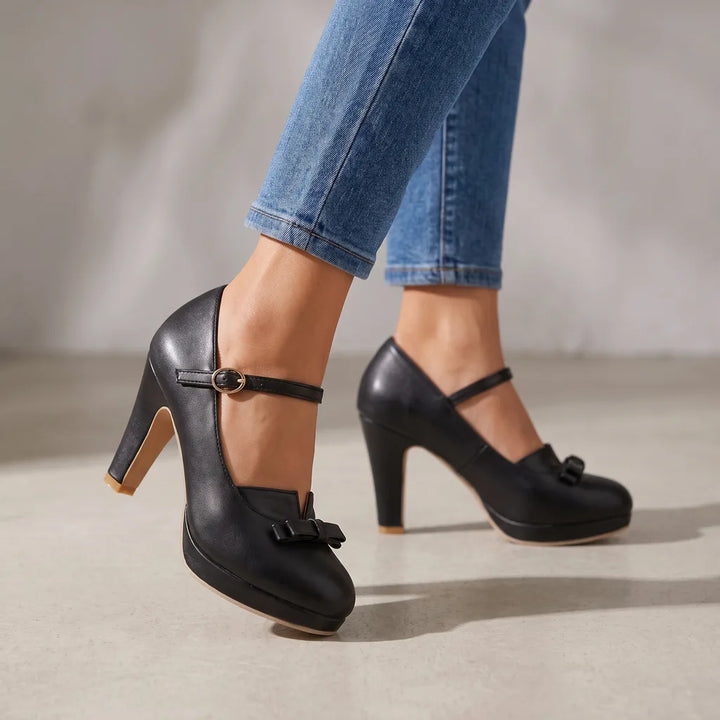 Margot | Women's Mary Jane Heels  - Color:Black;Size:35