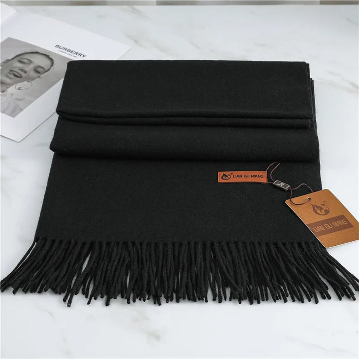 Margot | Women's Warm Winter Scarf  - Length (cm):190 x 68 cm;Color:Black