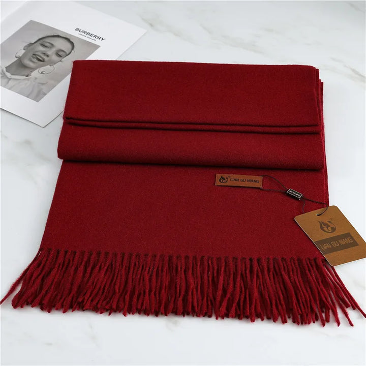 Margot | Women's Warm Winter Scarf  - Length (cm):190 x 68 cm;Color:Burgundy
