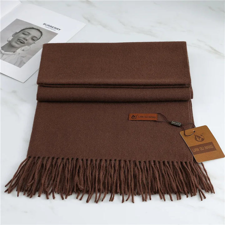 Margot | Women's Warm Winter Scarf  - Length (cm):190 x 68 cm;Color:Coffee