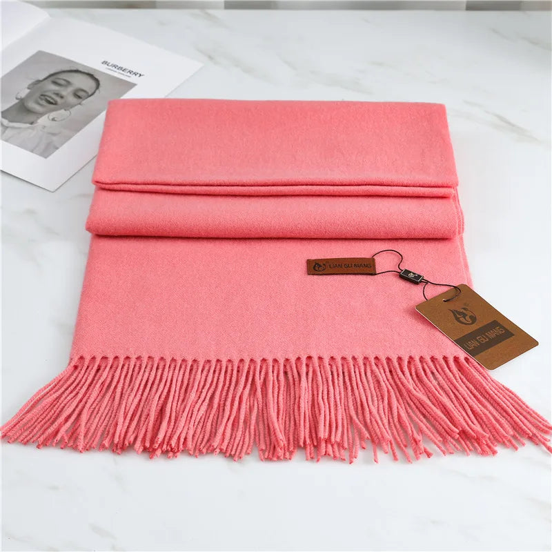 Margot | Women's Warm Winter Scarf  - Length (cm):190 x 68 cm;Color:Pink