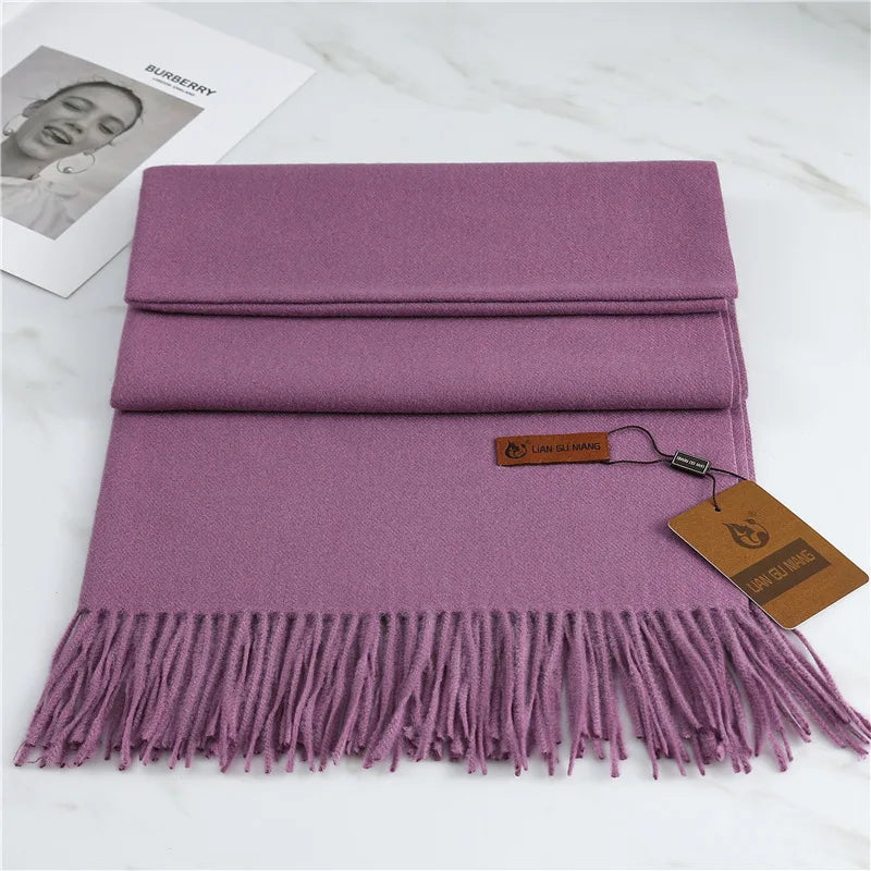 Margot | Women's Warm Winter Scarf  - Length (cm):190 x 68 cm;Color:Purple