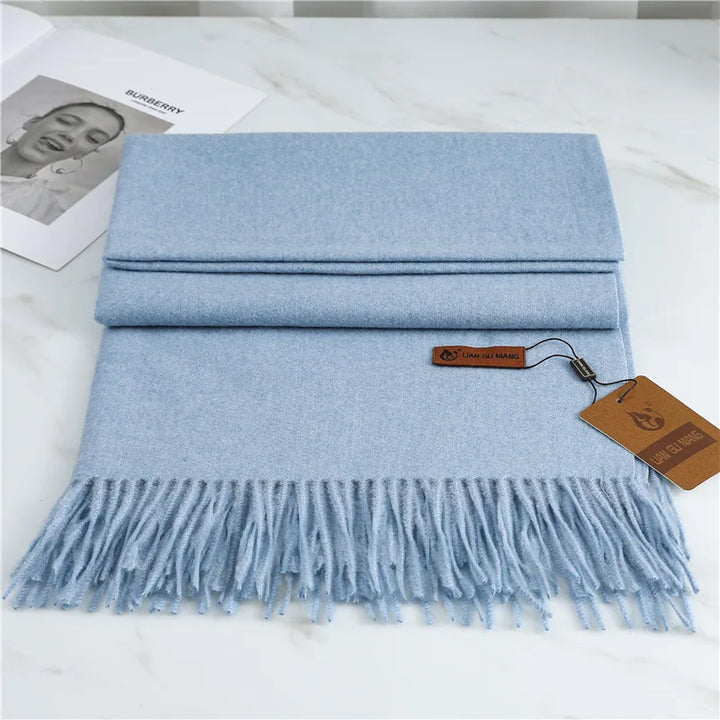 Margot | Women's Warm Winter Scarf  - Length (cm):190 x 68 cm;Color:Sky Blue