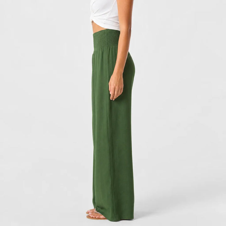 Women's Green Nicholas Wide-Leg Pants